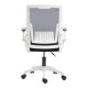 420-000008 Καρέκλα γραφείου εργασίας Penza pakoworld λευκή - mesh μαυρο 48x58x92-102εκ