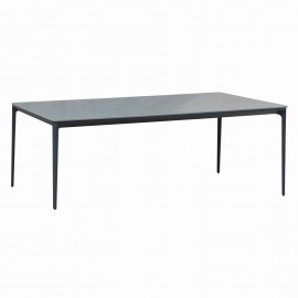 ΤΡΑΠΕΖΙ ΤΡΑΠΕΖΑΡΙΑΣ STAD HM6558.01 ΓΚΡΙ ΑΛΟΥΜΙΝΙΟ & SINTERED STONE TOP 220x100x75Υεκ