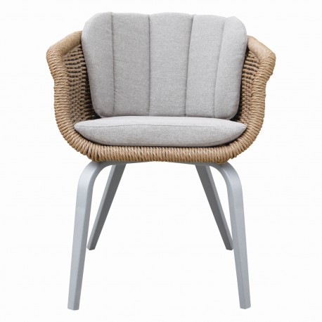 ΠΟΛΥΘΡΟΝΑ VICTUS HM6559.02 ΑΛΟΥΜΙΝΙΟ & ΜΑΞΙΛΑΡΙΑ ΜΠΕΖ-TWIST WICKER 59x68.5x75Yεκ