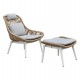 ΠΟΛΥΘΡΟΝΑ LOUNGE ΜΕ ΥΠΟΠΟΔΙΟ REMVAZZO HM6561.02 ΑΛΟΥΜΙΝΙΟ ΜΠΕΖ--WICKER 89x94x98Υεκ