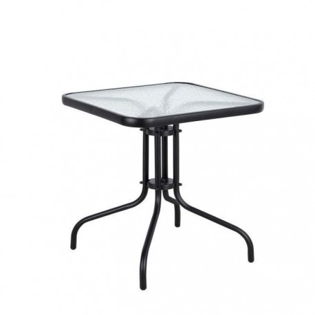 14450041 Τραπέζι Μεταλλικό ArteLibre MARS Μαύρο 60x60x70cm Μαύρο