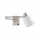 77-8372 SE21-NM-52-SH1 ADEPT WALL LAMP Nickel Matt Wall lamp with Switcher and White Shade+