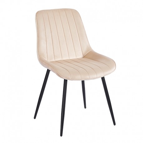 11-1643-2 BONY BEIGE VELVET ΥΦΑΣΜΑ ΚΑΡΕΚΛΑ ΜΕΤΑΛΛΙΚΗ 51X58X87εκ.