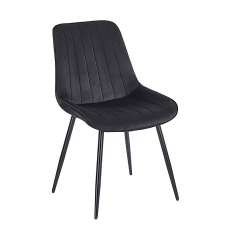 11-1643-1 BONY BLACK VELVET ΥΦΑΣΜΑ ΚΑΡΕΚΛΑ ΜΕΤΑΛΛΙΚΗ 51X58X87εκ.