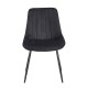 11-1643-1 BONY BLACK VELVET ΥΦΑΣΜΑ ΚΑΡΕΚΛΑ ΜΕΤΑΛΛΙΚΗ 51X58X87εκ.