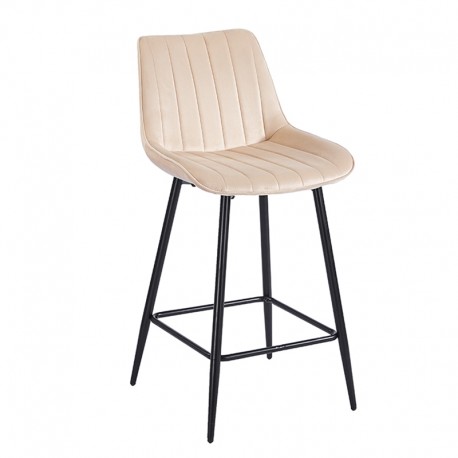 43-2802-2 REPO BEIGE VELVET ΥΦΑΣΜΑ 66εκ. ΣΚΑΜΠΟ ΜΕΤΑΛΛΙΚΟ 48X49X66-96εκ.