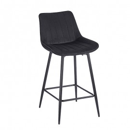 43-2802-1 REPO BLACK VELVET ΥΦΑΣΜΑ 66εκ. ΣΚΑΜΠΟ ΜΕΤΑΛΛΙΚΟ 48X49X66-96εκ.