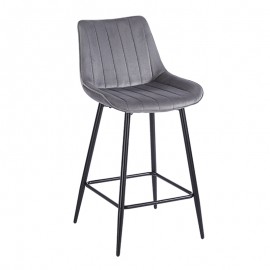 43-2802 REPO GREY VELVET ΥΦΑΣΜΑ 66εκ. ΣΚΑΜΠΟ ΜΕΤΑΛΛΙΚΟ 48X49X66-96εκ.