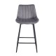 43-2802 REPO GREY VELVET ΥΦΑΣΜΑ 66εκ. ΣΚΑΜΠΟ ΜΕΤΑΛΛΙΚΟ 48X49X66-96εκ.