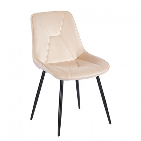 11-1606-2 SILVIA BEIGE VELVET ΥΦΑΣΜΑ ΚΑΡΕΚΛΑ ΜΕΤΑΛΛΙΚΗ 51X58X87εκ.