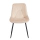 11-1606-2 SILVIA BEIGE VELVET ΥΦΑΣΜΑ ΚΑΡΕΚΛΑ ΜΕΤΑΛΛΙΚΗ 51X58X87εκ.