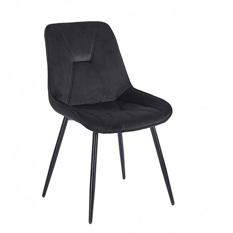 11-1606-1 SILVIA BLACK VELVET ΥΦΑΣΜΑ ΚΑΡΕΚΛΑ ΜΕΤΑΛΛΙΚΗ 51X58X87εκ.