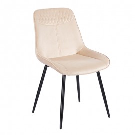 11-1572-2 TEREA BEIGE VELVET ΥΦΑΣΜΑ ΚΑΡΕΚΛΑ ΜΕΤΑΛΛΙΚΗ 51X58X87εκ.