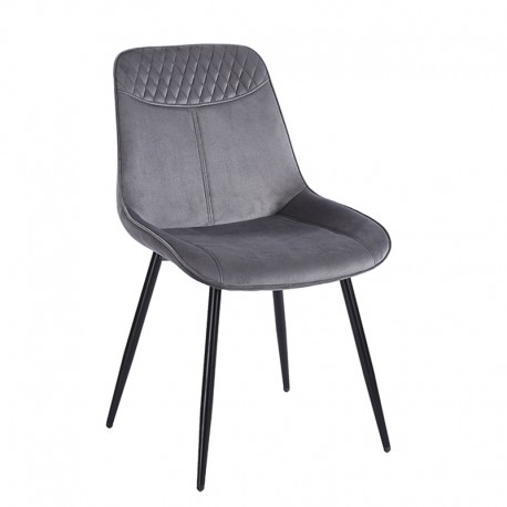 11-1572 TEREA GREY VELVET ΥΦΑΣΜΑ ΚΑΡΕΚΛΑ ΜΕΤΑΛΛΙΚΗ 51X58X87εκ.