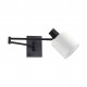 77-8379 SE21-BL-52-SH1 ADEPT WALL LAMP Black Wall Lamp with Switcher and White Shade+