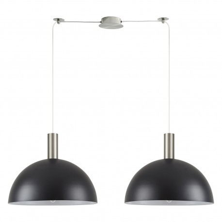 77-8409 SE21-NM-4-NM2-MS40 ADEPT TUBE Nickel Matt Pendant Black Metal Shade+