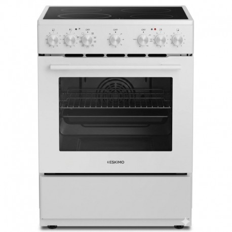 Eskimo ES VC4034WH  Κουζίνα 70lt με Κεραμικές Εστίες  Π60εκ. Λευκή A