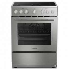 Eskimo ES VC4034SL  Κουζίνα 70lt με Κεραμικές Εστίες Π60εκ. Silver A