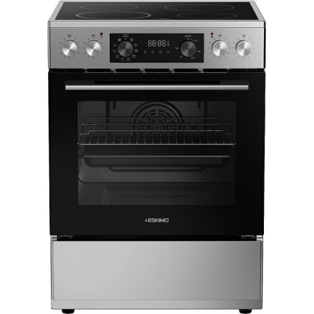 Eskimo ES VC4034DLXSI Κουζίνα 70lt με Κεραμικές Εστίες Π60εκ. Inox A