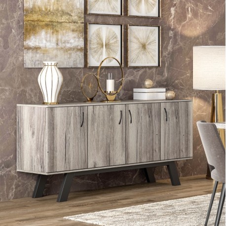 RL ΜΠΟΥΦΕΣ ΞΥΛΙΝΟΣ N2 ΜΕ 4 ΠΟΡΤΕΣ Φ180 Χ Β44.5 Χ Υ85 ΕΚ