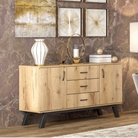 RL ΜΠΟΥΦΕΣ ΞΥΛΙΝΟΣ N10 ΜΕ 2 ΠΟΡΤΕΣ & 3 ΣΥΡΤΑΡΙΑ Φ150 Χ Β44.5 Χ Υ85 ΕΚ