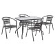 ΣΕΤ ΤΡΑΠΕΖΑΡΙΑΣ 5ΤΜΧ ADAM HM21220.01 ΚΑΡΕΚΛΕΣ ΜΕΤΑΛΛΙΚΕΣ & ΤΡΑΠΕΖΙ 110x60 ΓΚΡΙ
