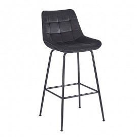 43-2803-1 ERMINA BLACK VELVET ΥΦΑΣΜΑ 75εκ. ΣΚΑΜΠΟ ΜΕΤΑΛΛΙΚΟ 49X50X75-104εκ.
