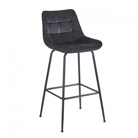 43-2803-1 ERMINA BLACK VELVET ΥΦΑΣΜΑ 75εκ. ΣΚΑΜΠΟ ΜΕΤΑΛΛΙΚΟ 49X50X75-104εκ.