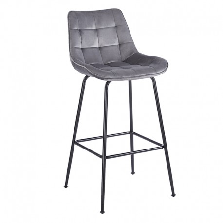 43-2803 ERMINA GREY VELVET ΥΦΑΣΜΑ 75εκ. ΣΚΑΜΠΟ ΜΕΤΑΛΛΙΚΟ 49X50X75-104εκ.