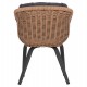 ΠΟΛΥΘΡΟΝΑ VICTUS HM6559.01 ΑΛΟΥΜΙΝΙΟ & OLEFIN ΓΚΡΙ-TWIST WICKER 60x62x76Yεκ