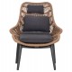 ΠΟΛΥΘΡΟΝΑ LOUNGE ΜΕ ΥΠΟΠΟΔΙΟ REMVAZZO HM6561.01 ΑΛΟΥΜΙΝΙΟ ΓΚΡΙ--WICKER 90x85x96Υεκ