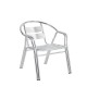14450048 Πολυθρόνα ArteLibre Αλουμινίου Titan Ασημί 58x64x75cm Ασημί