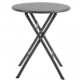 14450077 Τραπέζι Κήπου ArteLibre NOVA Μαύρο Μέταλλο Φ60x70cm Μαύρο