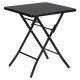 14450079 Τραπέζι Κήπου ArteLibre ASTRA Μαύρο Μέταλλο 60x60x70cm Μαύρο