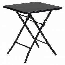 14450079 Τραπέζι Κήπου ArteLibre ASTRA Μαύρο Μέταλλο 60x60x70cm Μαύρο