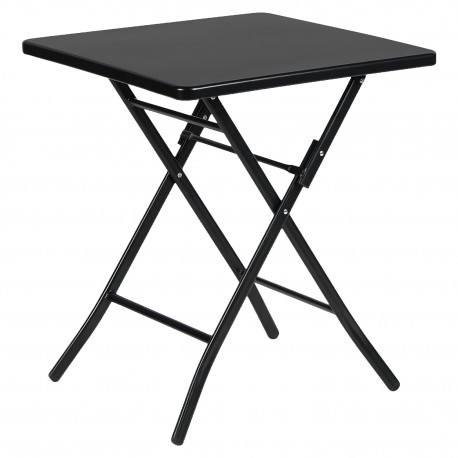 14450079 Τραπέζι Κήπου ArteLibre ASTRA Μαύρο Μέταλλο 60x60x70cm Μαύρο