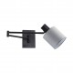 77-8380 SE21-BL-52-SH2 ADEPT WALL LAMP Black Wall Lamp with Switcher and Grey Shade+