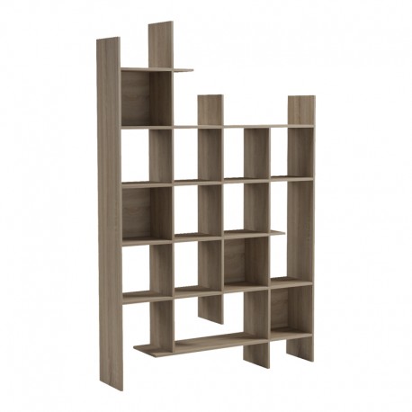 230-000228 Βιβλιοθήκη Manco pakoworld sonoma 122x25.5x188εκ