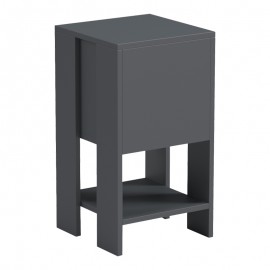 230-000224 Κομοδίνο Reppo pakoworld ανθρακί 30x30x55εκ