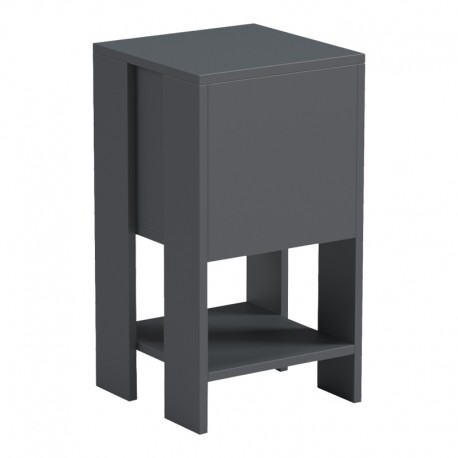 230-000224 Κομοδίνο Reppo pakoworld ανθρακί 30x30x55εκ