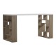 230-000236 Γραφείο με ραφιέρα Labirent pakoworld sonoma-λευκό 140x60x75εκ