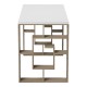 230-000236 Γραφείο με ραφιέρα Labirent pakoworld sonoma-λευκό 140x60x75εκ