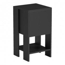 230-000226 Κομοδίνο Reppo pakoworld μαύρο 30x30x55εκ