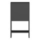230-000226 Κομοδίνο Reppo pakoworld μαύρο 30x30x55εκ
