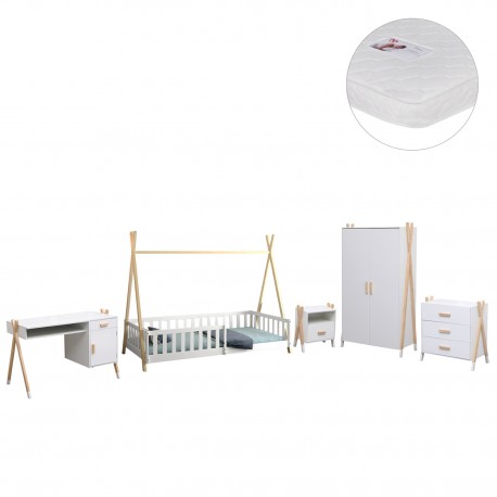 ΣΕΤ ΠΑΙΔΙΚΟΥ ΔΩΜΑΤΙΟΥ 6TMX PASCHAL HM21337 ΞΥΛΟ ΠΕΥΚΟΥ--ΜΕΛΑΜΙΝΗ-ΛΕΥΚΟ