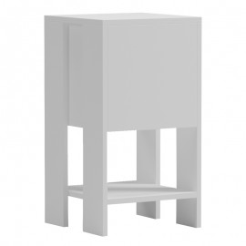 230-000225 Κομοδίνο Reppo pakoworld λευκό 30x30x55εκ