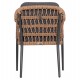 ΠΟΛΥΘΡΟΝΑ BOXER HM6556.01 ΑΛΟΥΜΙΝΙΟ & OLEFIN ΓΚΡΙ-TWIST WICKER 58x60x80Yεκ