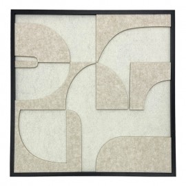 298-000048 Πίνακας με πλαίσιο Jeire pakoworld λευκό 62x2.5x62εκ