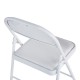 127-000195 Καρέκλα Niro pakoworld πτυσσόμενη pu-μέταλλο σε λευκή απόχρωση 46x46x79εκ