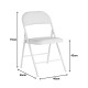 127-000195 Καρέκλα Niro pakoworld πτυσσόμενη pu-μέταλλο σε λευκή απόχρωση 46x46x79εκ